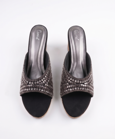 Silver Sparkle Mule