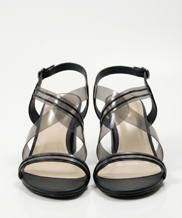 Clear Strap Block heels Sandal