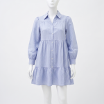 Tiered Midi Buttan-Front Dress