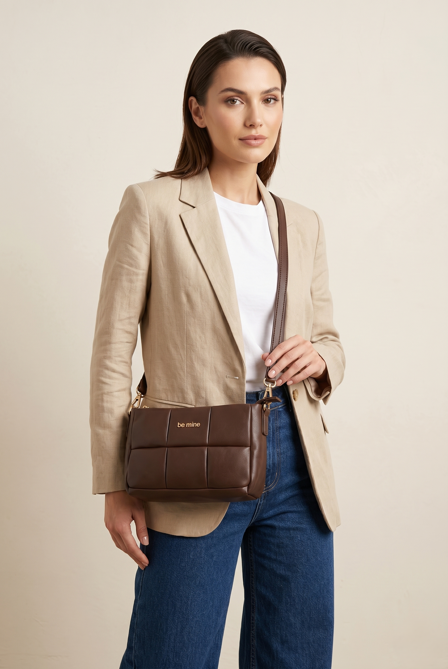 Amora Padded Quilted Leather Sling Bag - Image 2