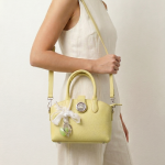 leather mini top handle handbag