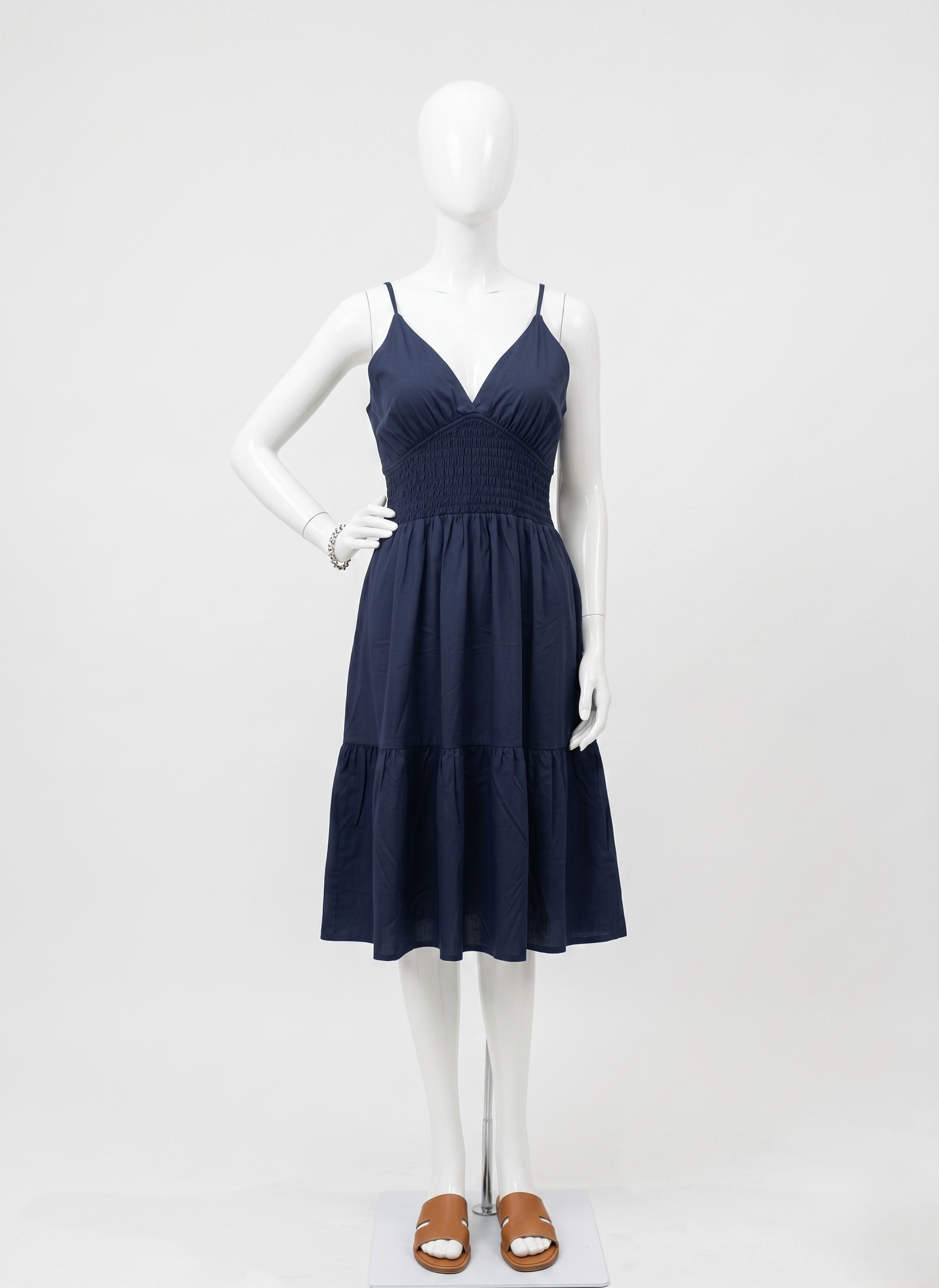 Smocked Midi Dress