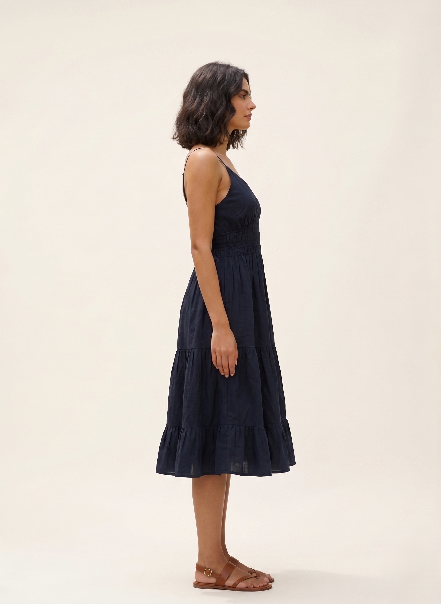 Smocked Midi Dress - Image 3