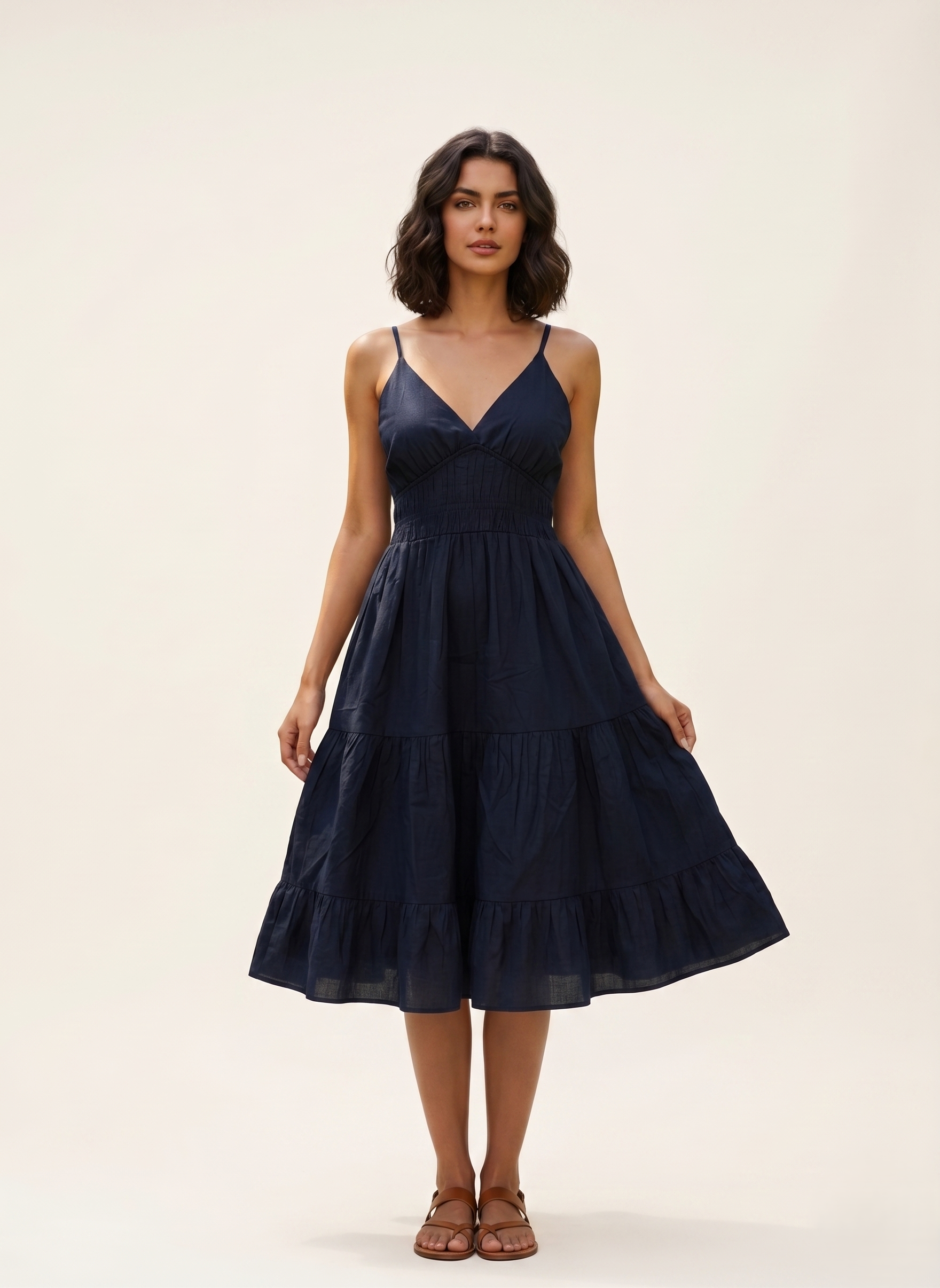 Smocked Midi Dress - Image 2