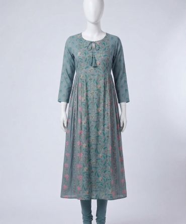 Forest Flora Kurti