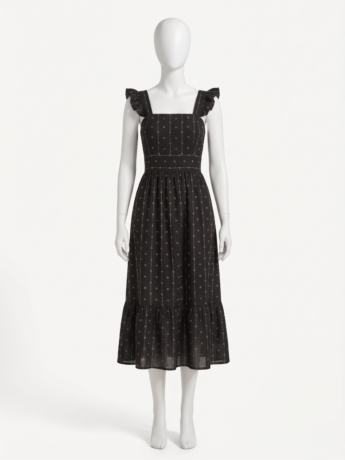 Ruffled strap fit ,flare dress - Image 2