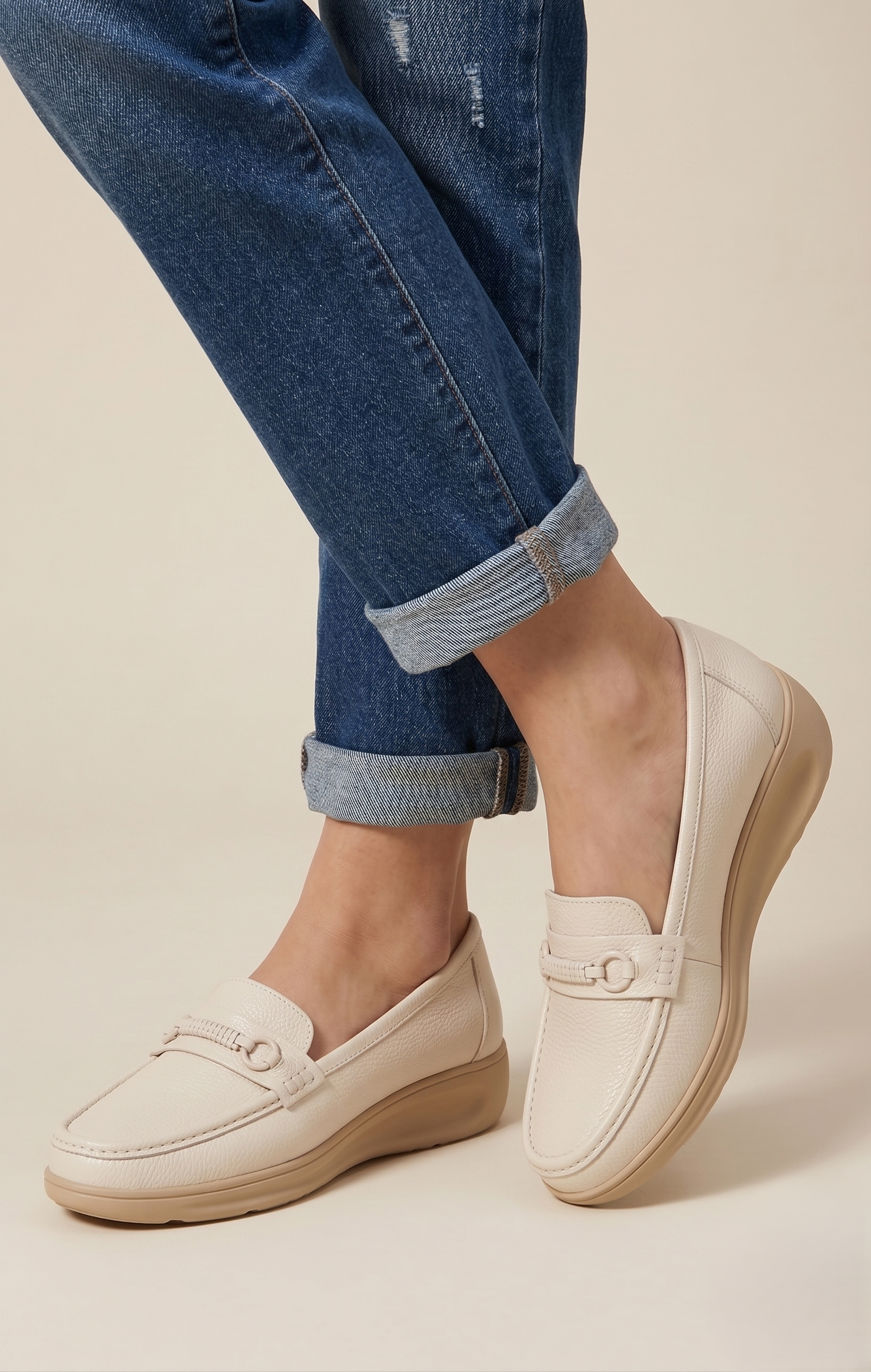 Comfort Wedge Heel Loafers - Image 3