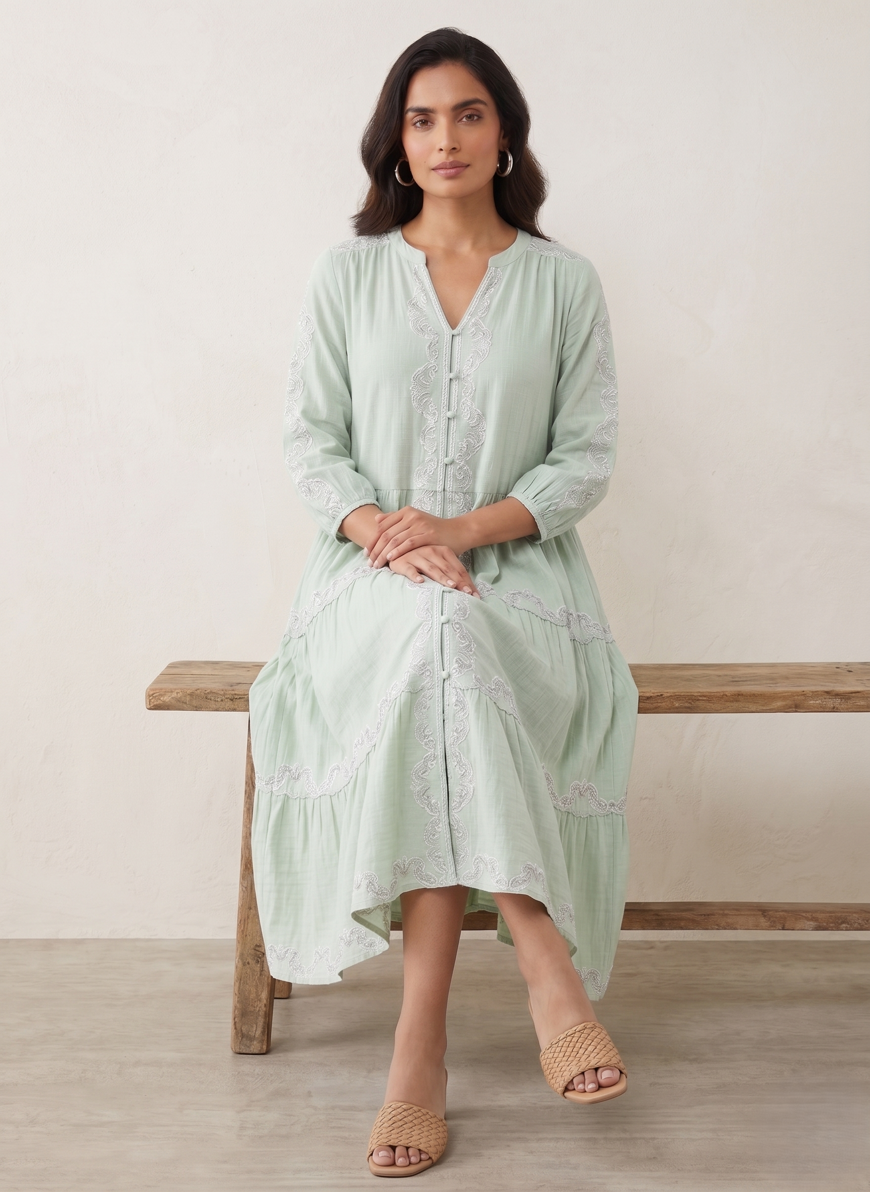 Embroided Tierd Dress - Image 6