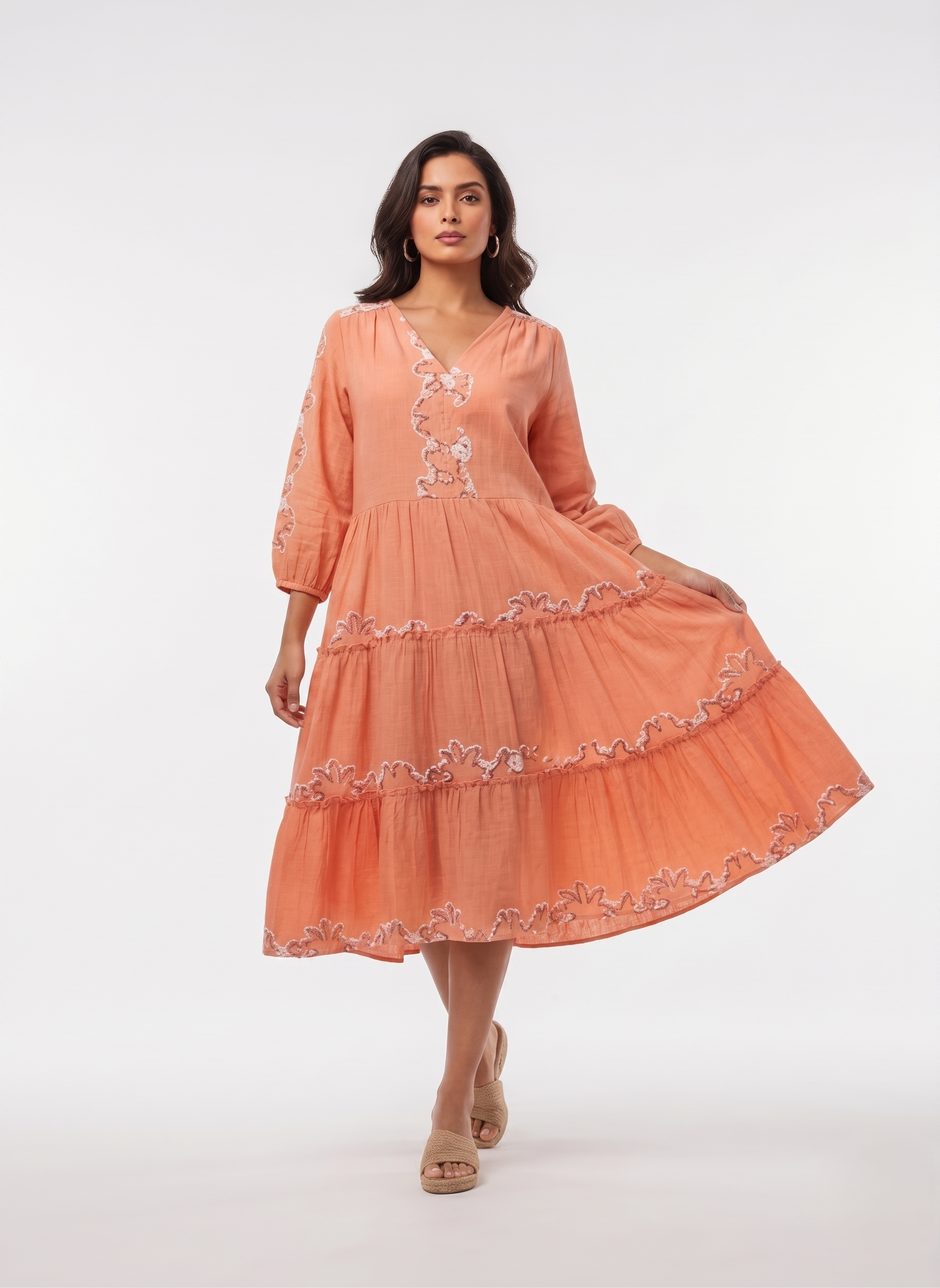Embroided Tierd Dress - Image 2