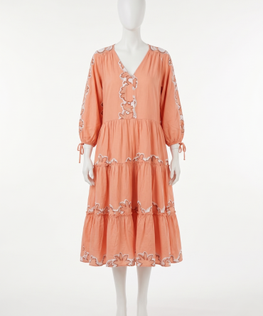 Embroided Tierd Dress