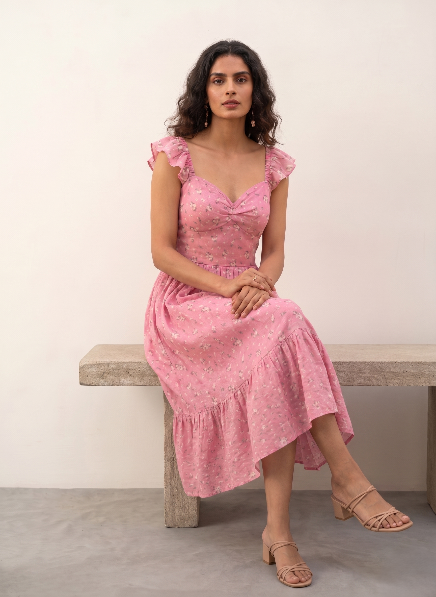 Floral Tiered Dress - Image 4