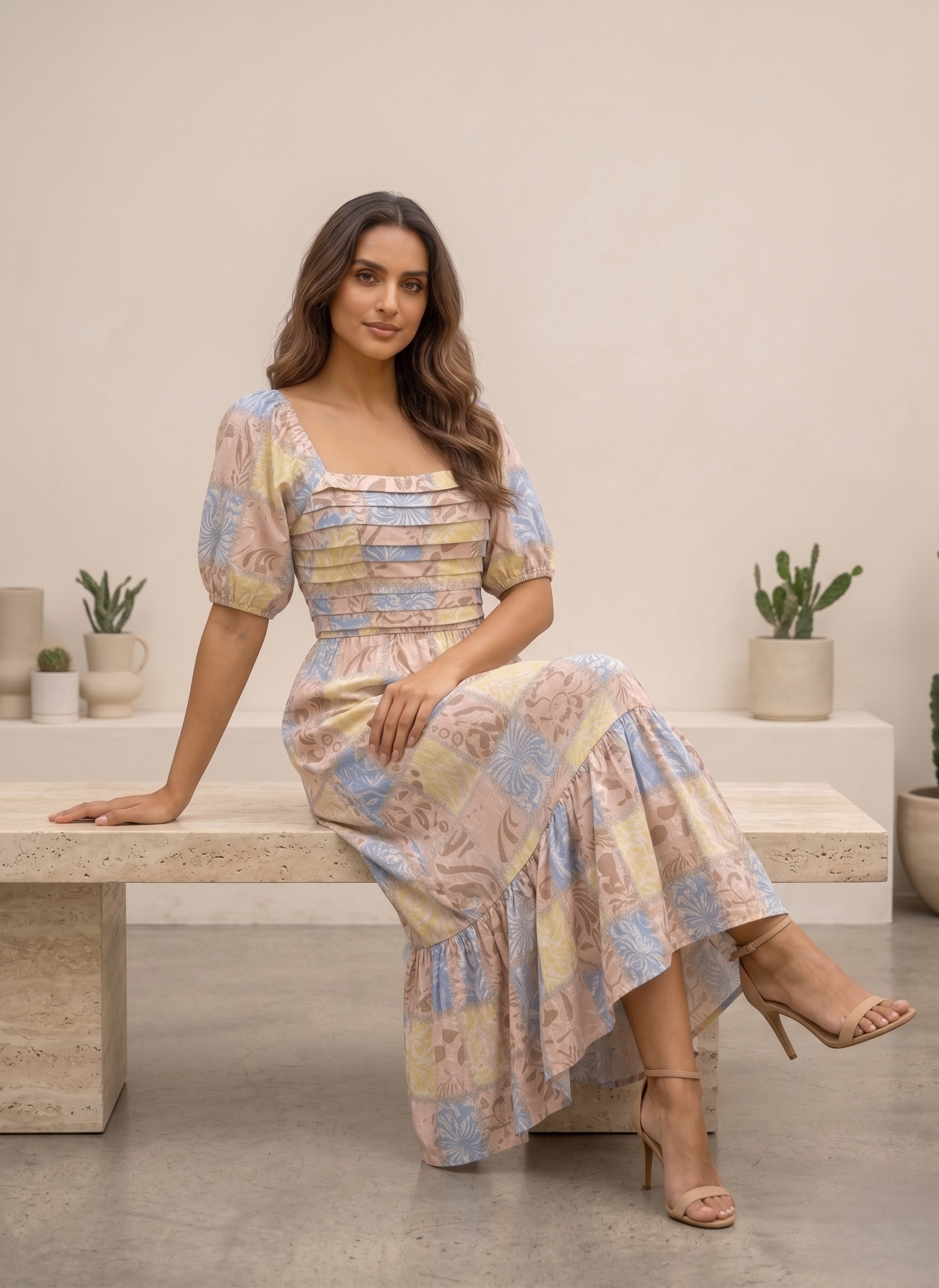 Patchwork Print Dress - Image 4