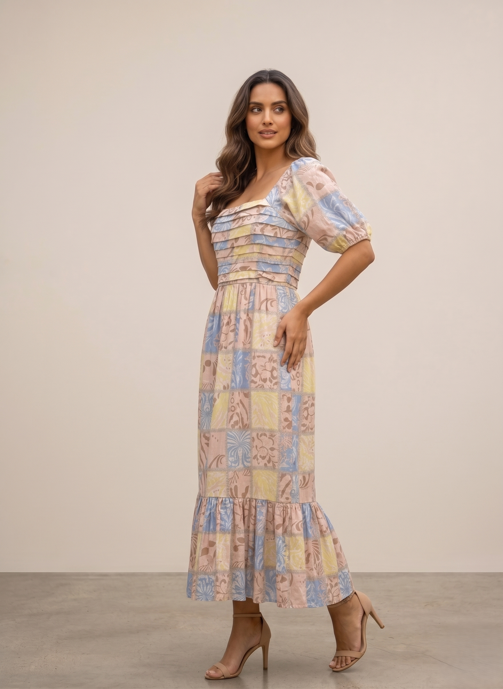Patchwork Print Dress - Image 3