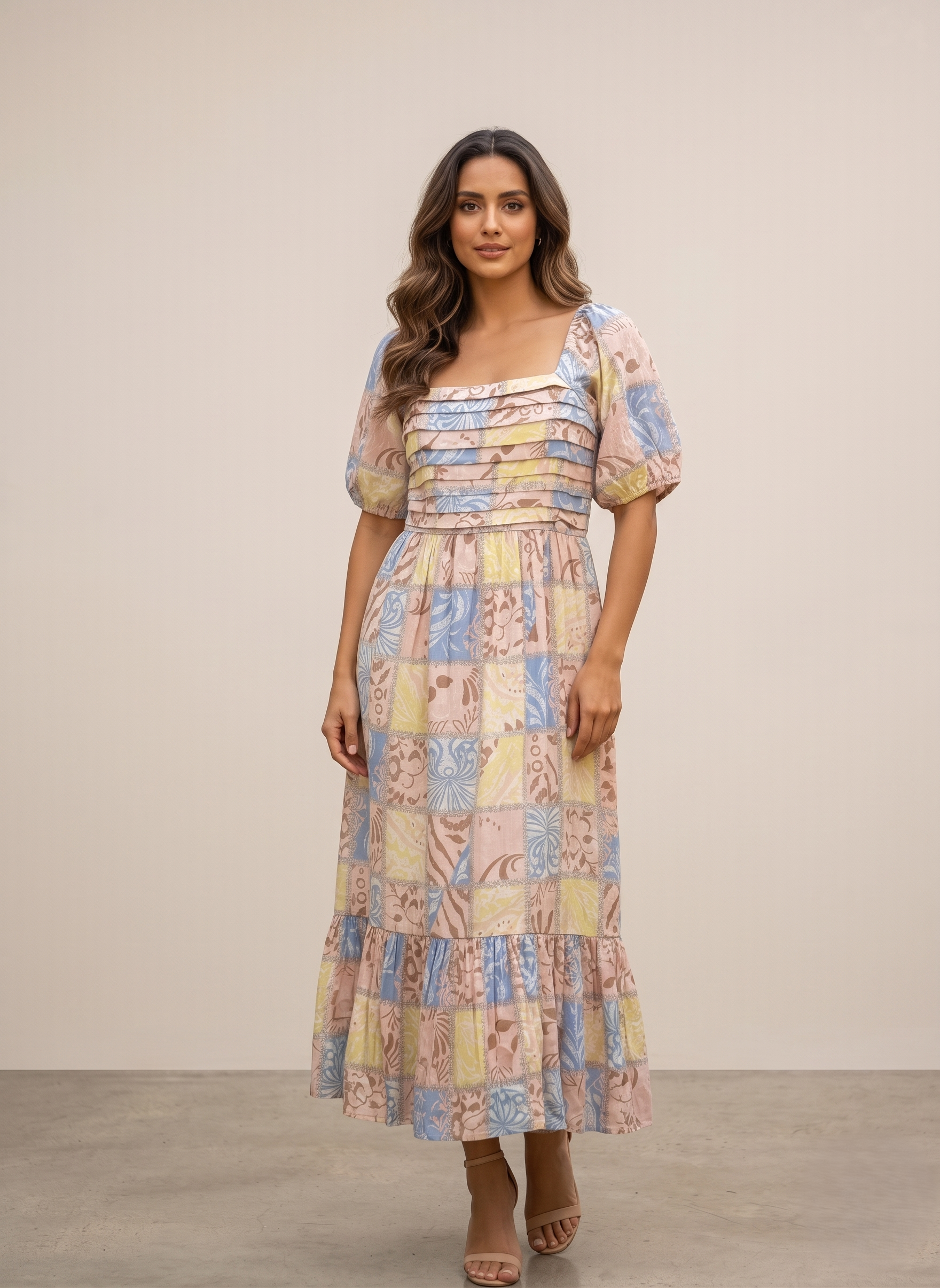 Patchwork Print Dress - Image 2