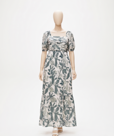 Pleated Midi Dress