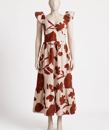 Floral Fit & Flare Midi Dress