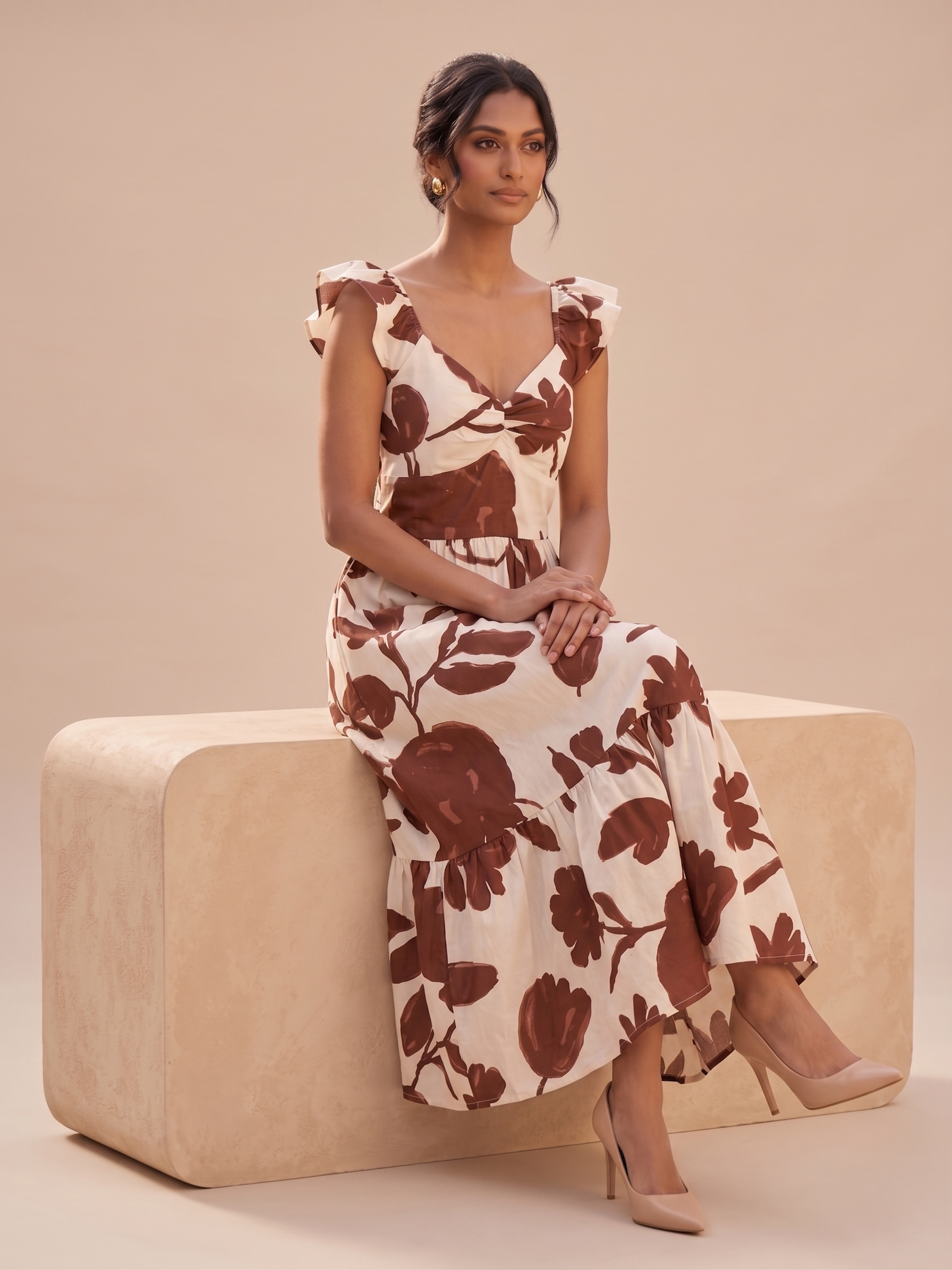Floral Fit & Flare Midi Dress - Image 4