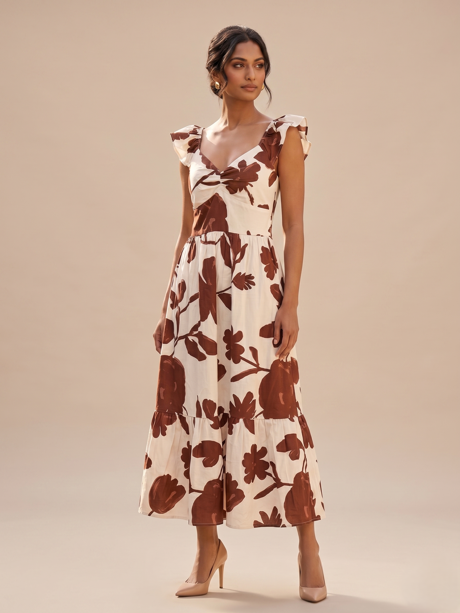 Floral Fit & Flare Midi Dress - Image 2
