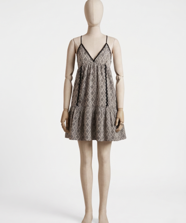 Hatler Neck Mini Dress