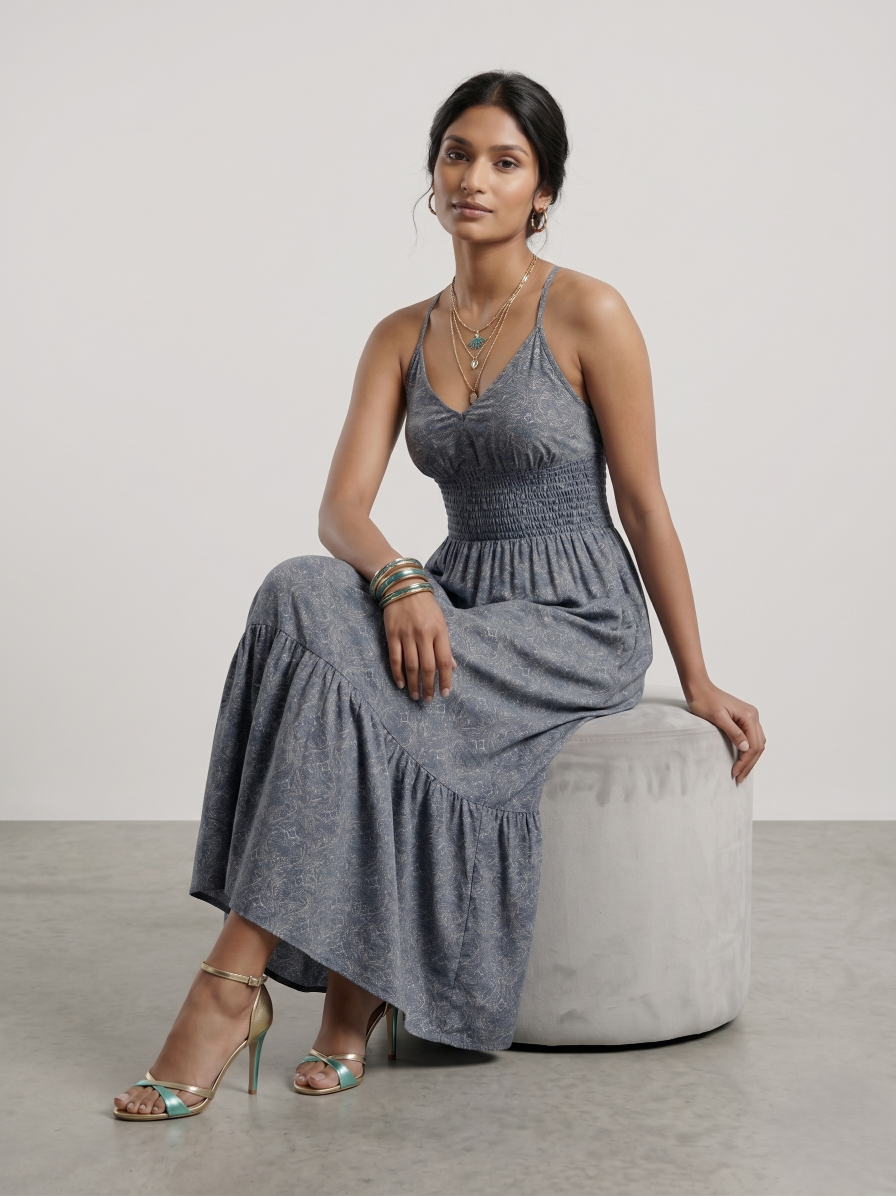 Halter Neck A-Line Dress - Image 4