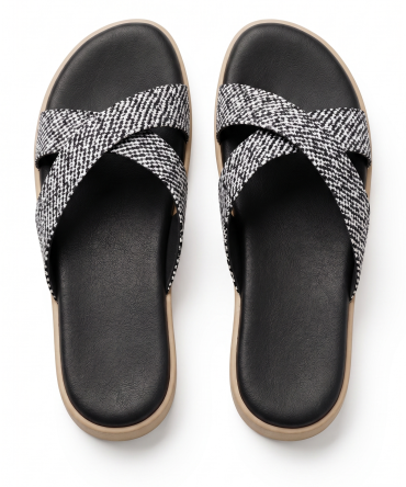 Cross-Strap Slide sandal