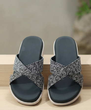 Cross-Strap Slide sandal