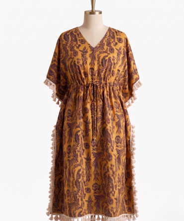 Vintage Flora & Fauna Kaftan