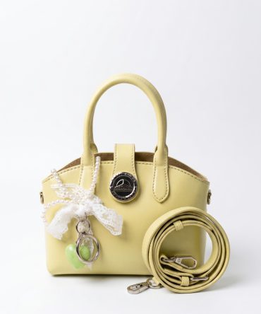 leather mini top handle handbag