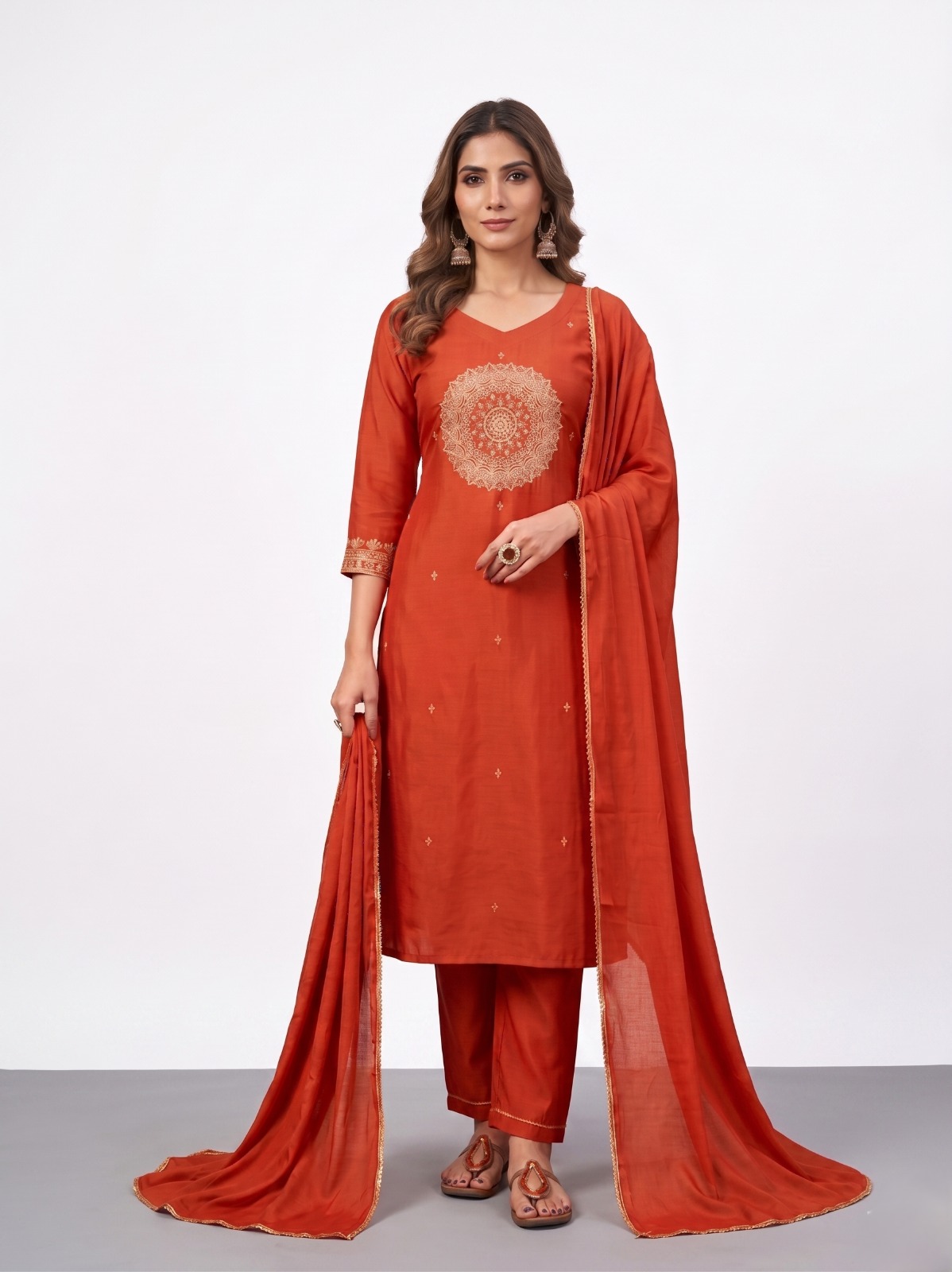 Rust Radiance Silk Set - Image 4