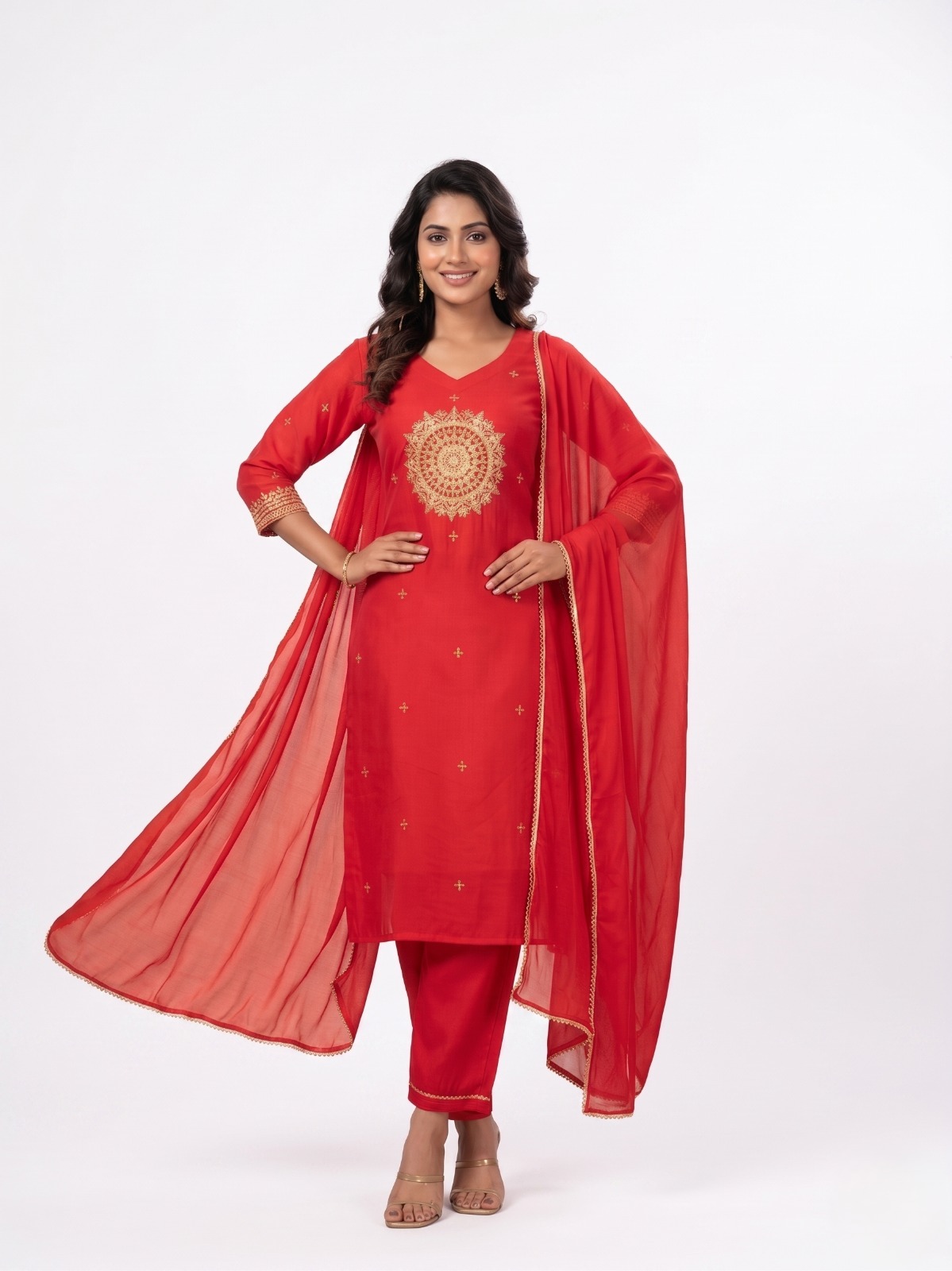Rust Radiance Silk Set - Image 3