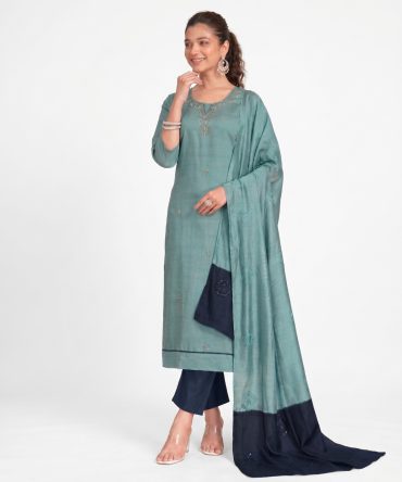 V Neck Embroidered Simar Kurta Pant