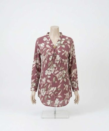 Floral V-Neck Tunic Top