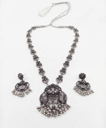 Oxidised Silver Long Set