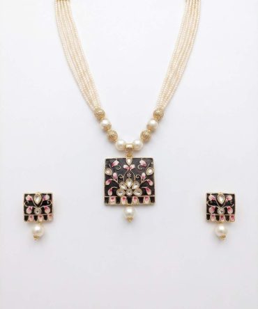 Jaipuri Meenakari Floral Choker set