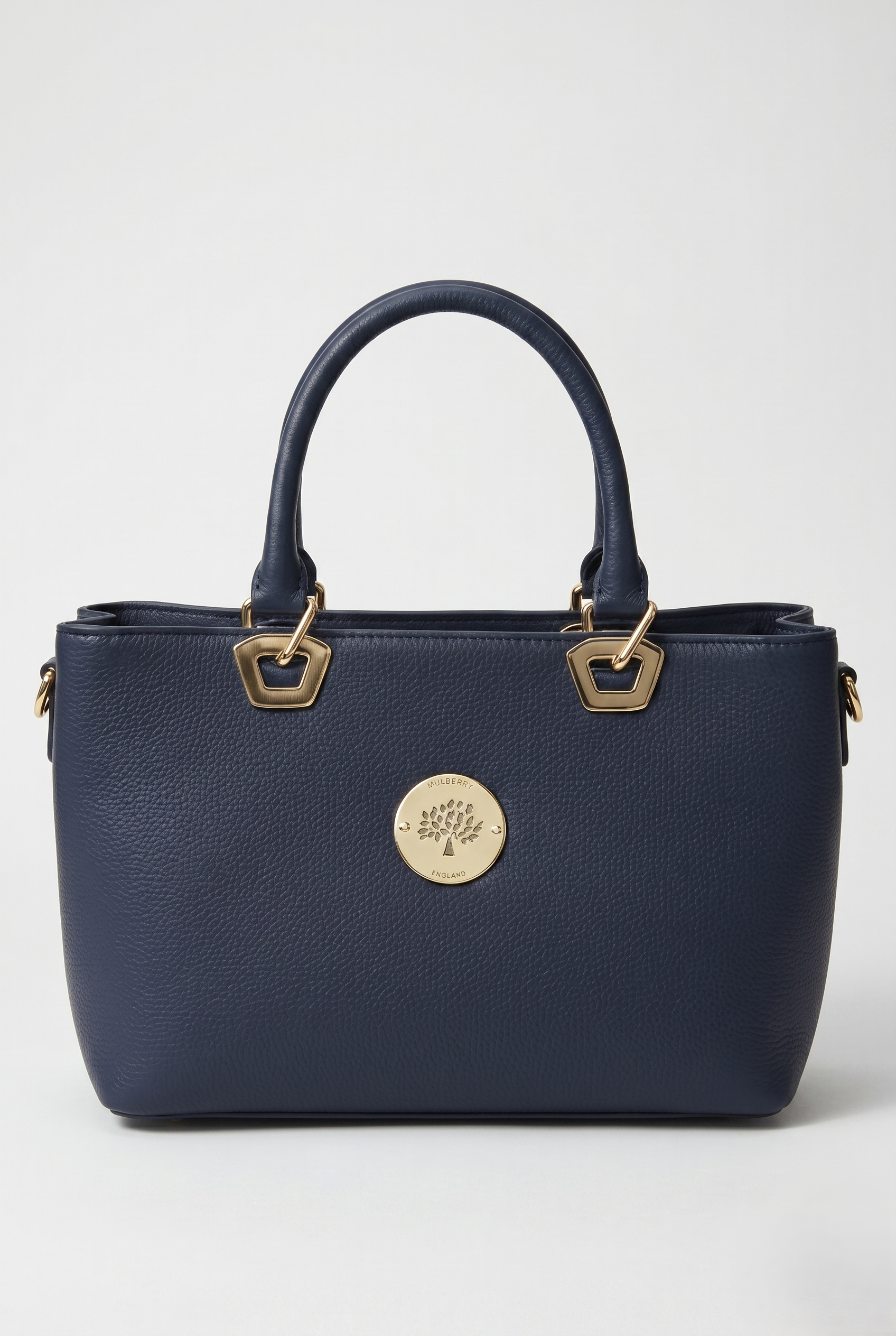 Mulberry Navy Blue Top-Handle Handbag - Image 2
