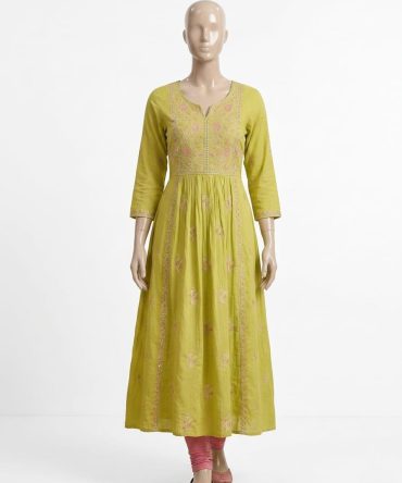 Embroidered A-Line Kurti
