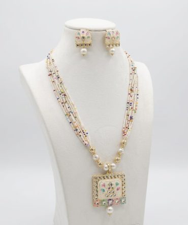 Elegant Multi-Strand Pearl Long Necklace