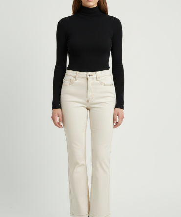 High-Waisted Cropped Bootcut