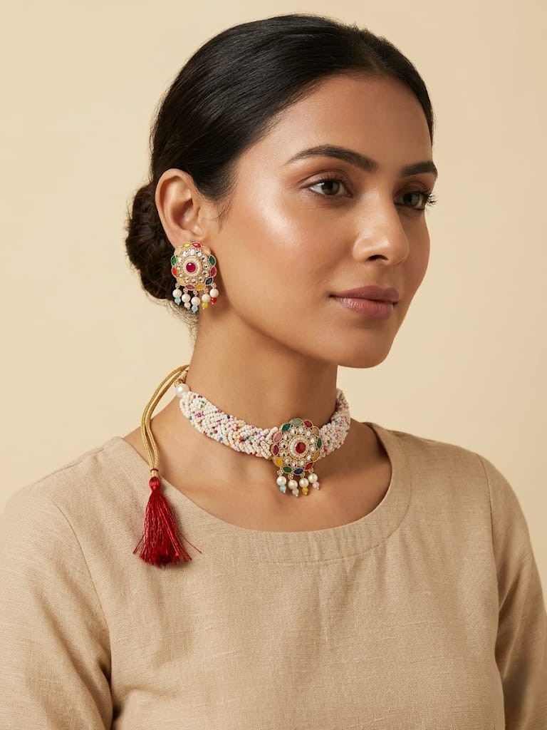 Multi-color Kundan Choker - Image 2