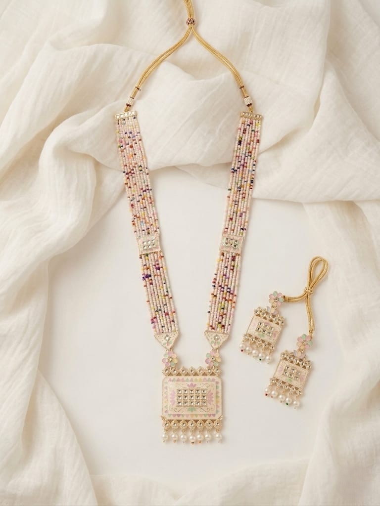 Traditional Meenakari & Kundan Rani Haar - Image 3