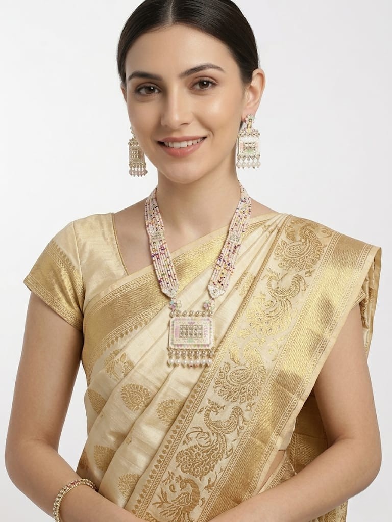 Traditional Meenakari & Kundan Rani Haar - Image 2