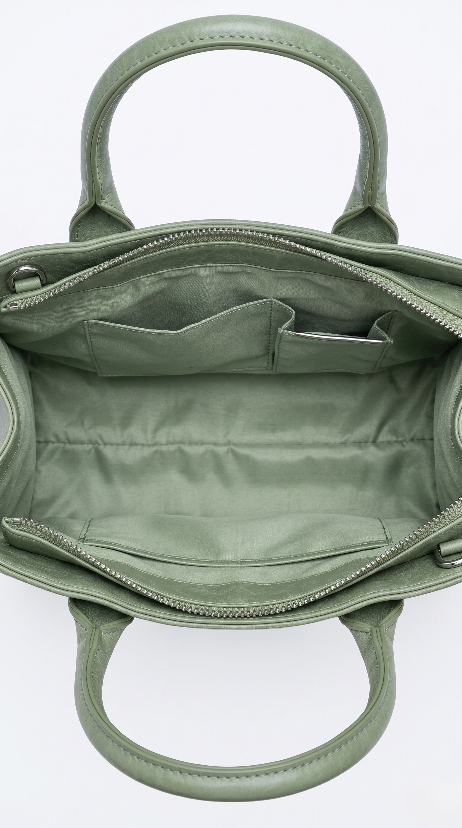 Pastel Mint Chain-Trimmed Tote Bag - Image 3