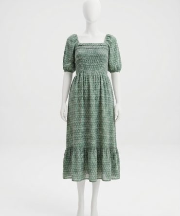 Smocked Midi Dress