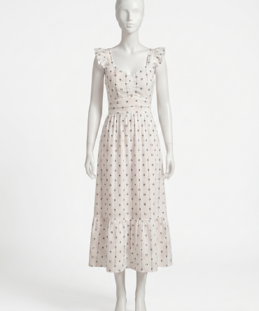 mocked Fit & Flare Dress