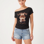 Korean Cute Labubu Graphic Top
