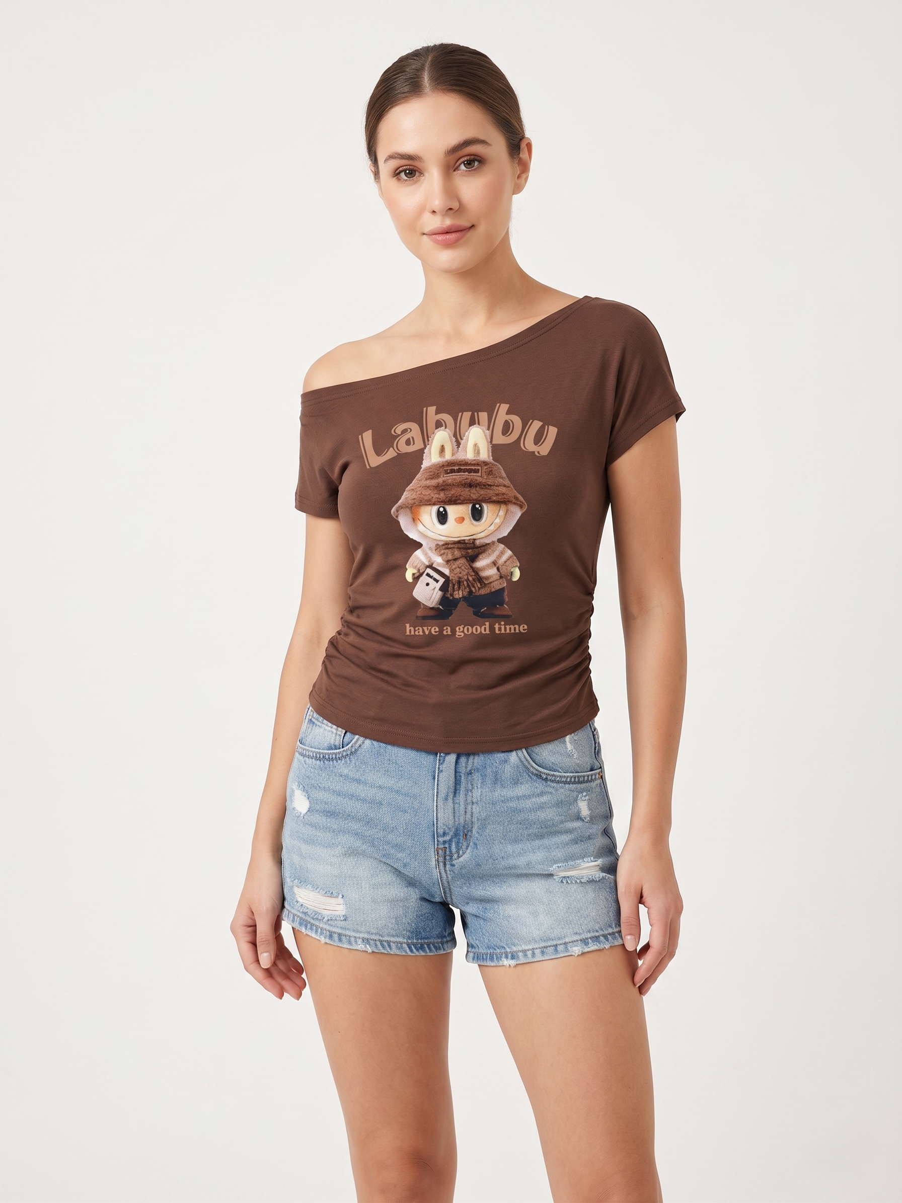 Korean Cute Labubu Graphic Top - Image 3