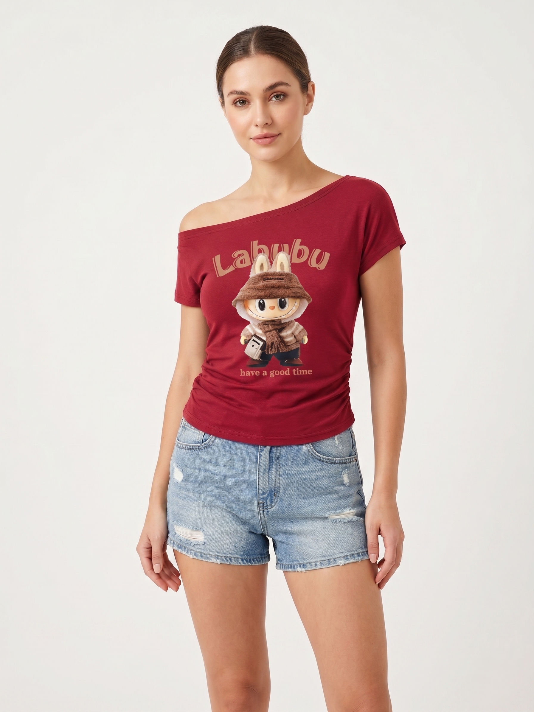 Korean Cute Labubu Graphic Top - Image 4