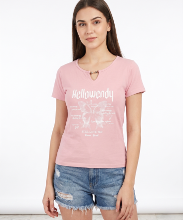 Korean Butterfly Print Grunge Tee