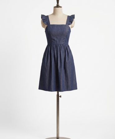 Reffle Shoulder Mini-dress