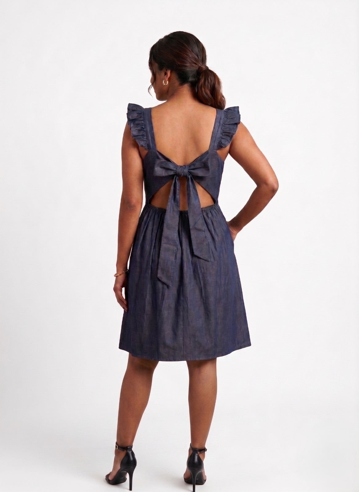 Reffle Shoulder Mini-dress - Image 2